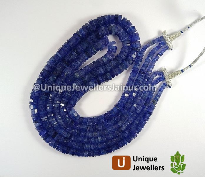 Tanzanite Step Cut Bolt Beads