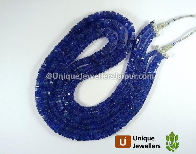 Tanzanite Step Cut Bolt Beads