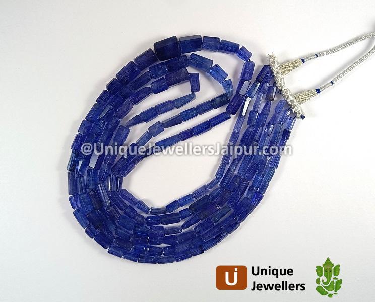 Tanzanite Step Cut Pipe Beads