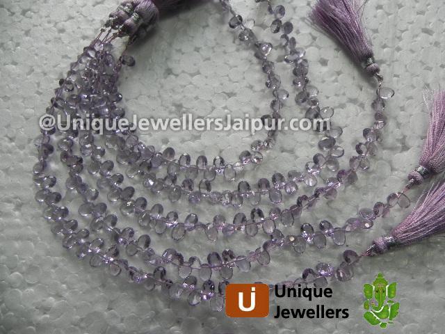 Pink Amethyst Cut Oval Beads