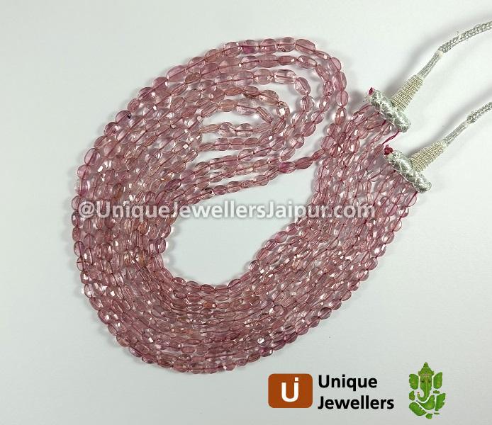 Rubellite Faceted Oval Beads