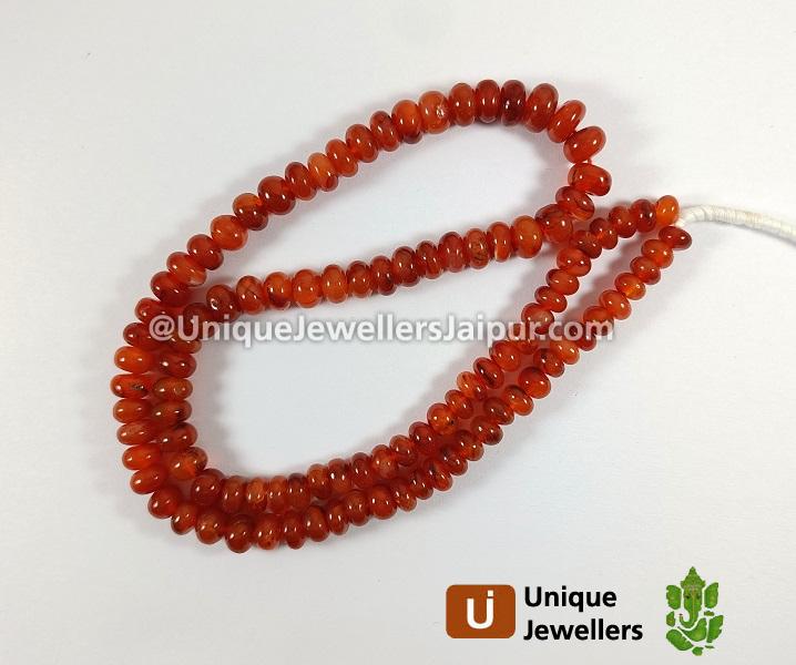 Carnelian Smooth Roundelle Beads