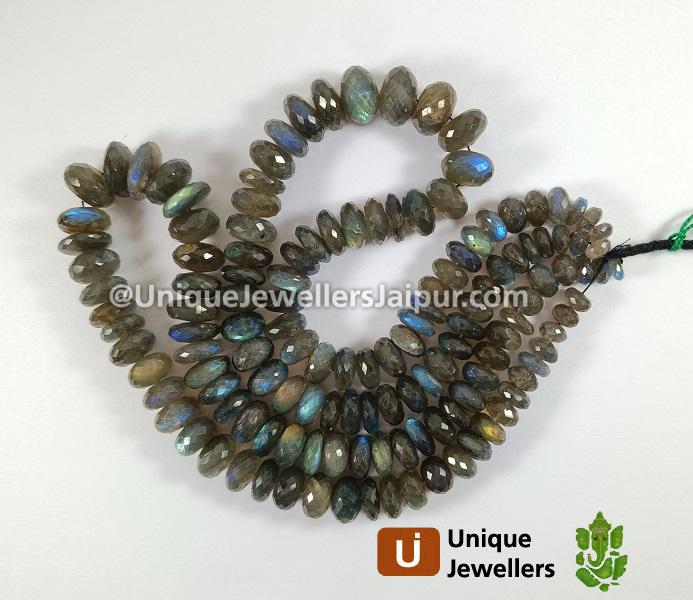 Labradorite Faceted Roundelle Beads