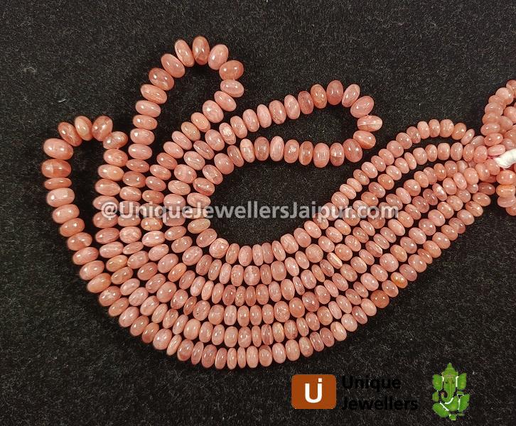 Rhodochrosite Smooth Roundelle Beads