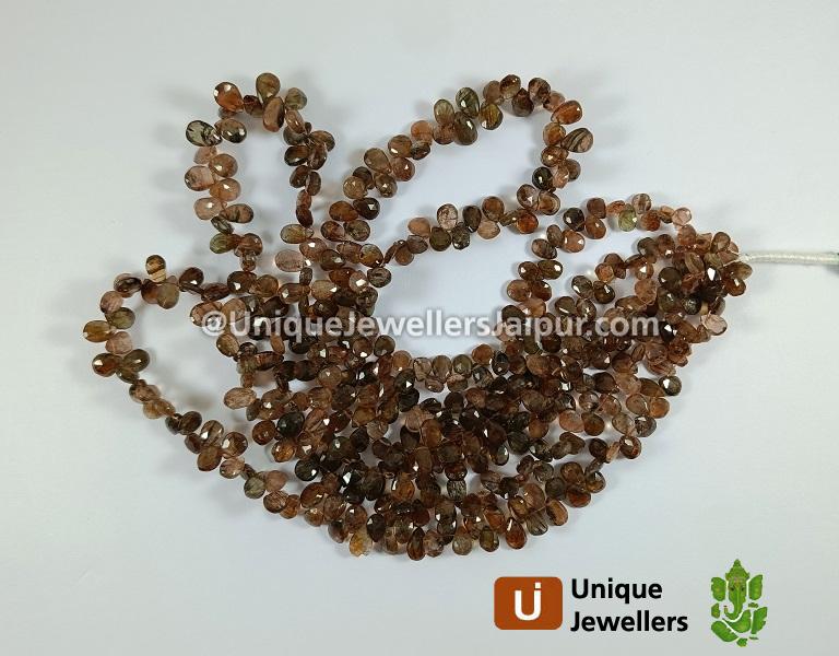 Andalusite Faceted Pear Beads