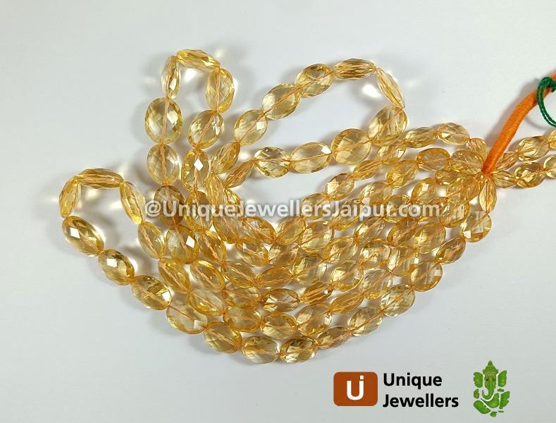Citrine Faceted Oval Beads