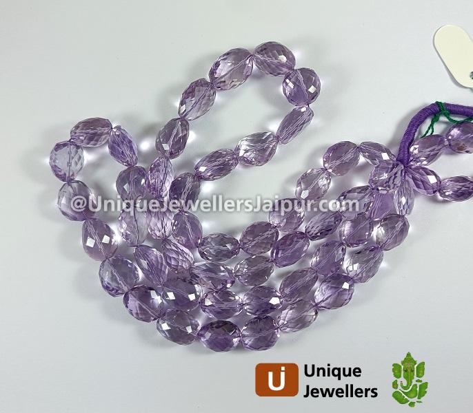 Pink Amethyst Concave Cut Nuggets Beads