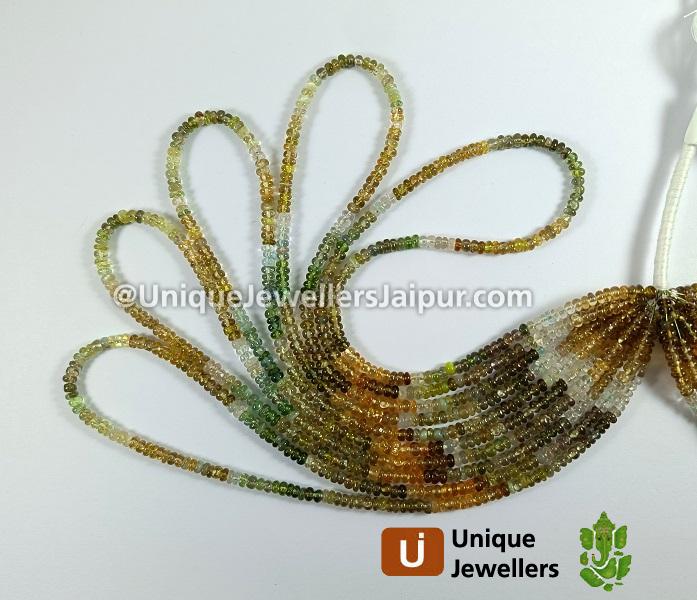 Chrysoberyl Shaded Smooth Roundelle Beads