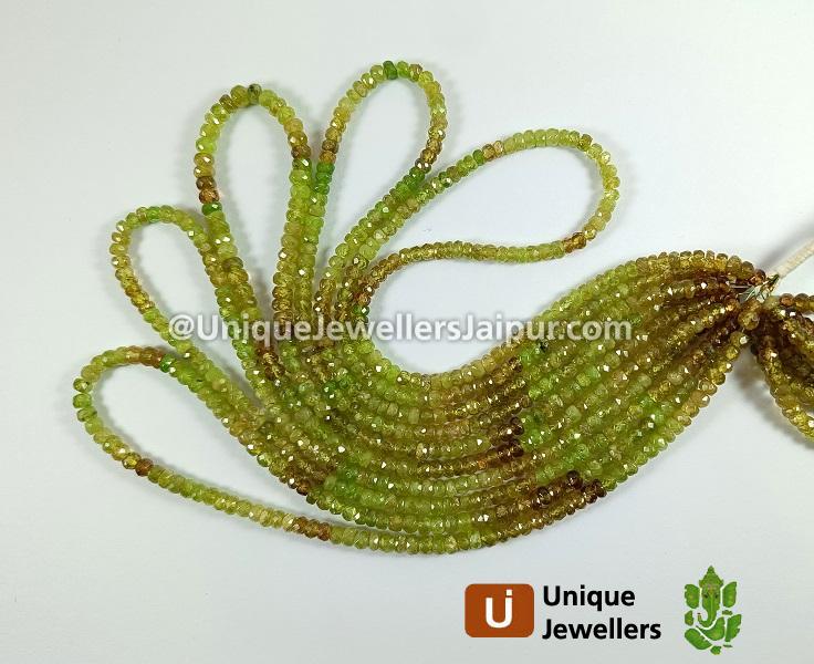 Sphene Shaded Far Faceted Roundelle Beads