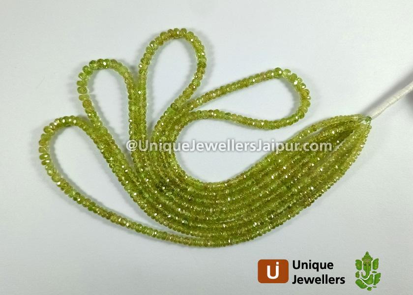 Sphene Faceted Roundelle Beads