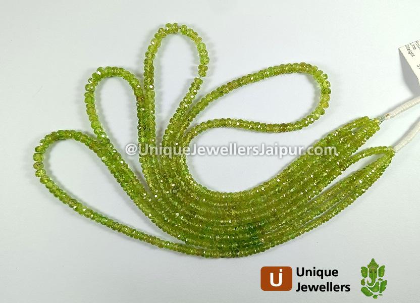 Sphene Faceted Roundelle Beads