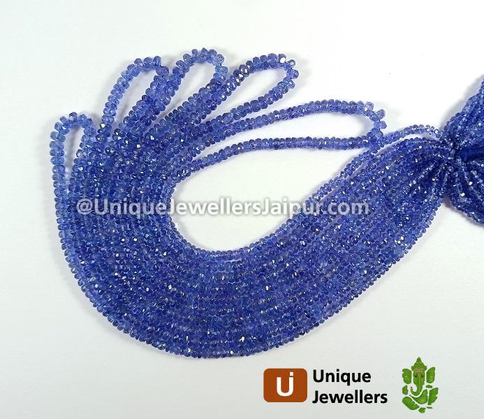 Tanzanite Faceted Roundelle Beads