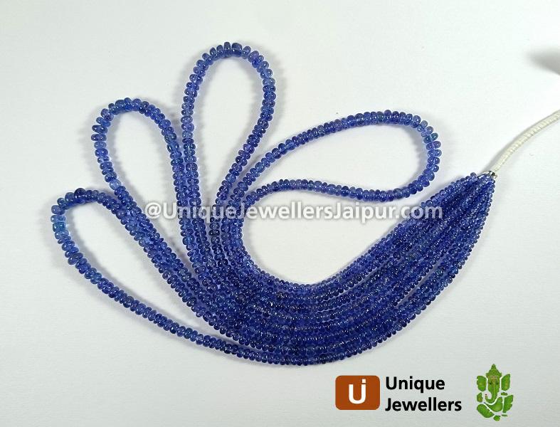 Tanzanite Smooth Roundelle Beads