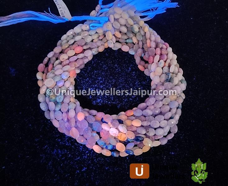 Hackmanite Shaded Faceted Oval Beads
