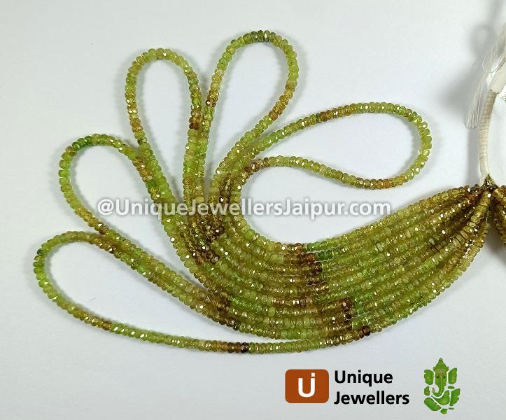 Sphene Shaded Faceted Roundelle Beads