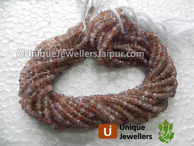 Copper Rutile Faceted Roundelle Beads