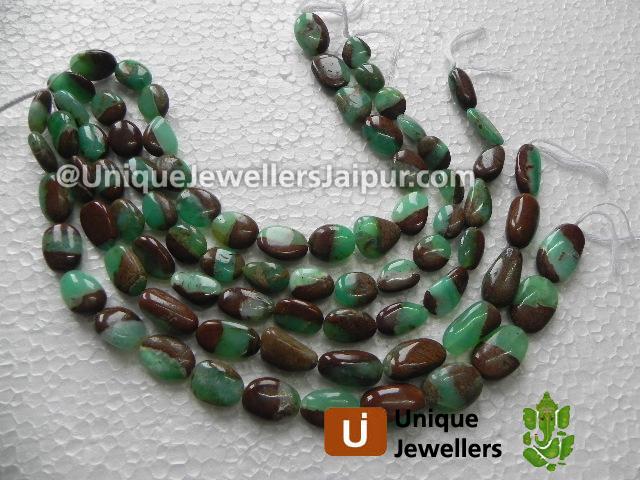 Green Opal Plain Nugget Beads