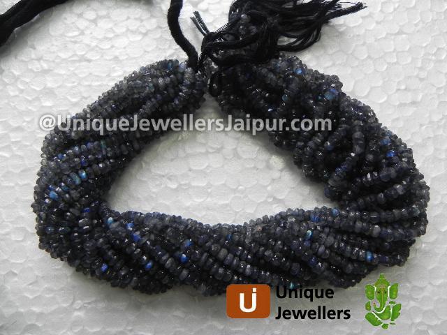 Labradorite Faceted Roundelle Beads