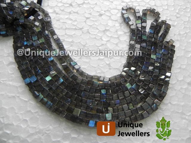 Labradorite Plain Cube Beads