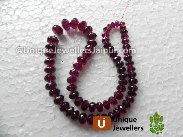 Rhodolite Garnet Far Faceted Roundelle Beads