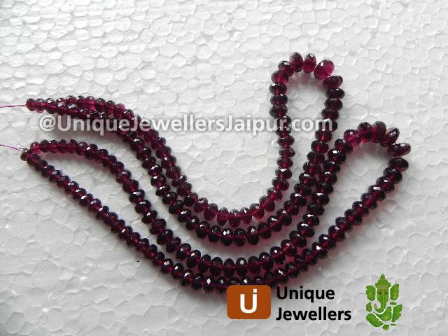 Rhodolite Garnet Far Faceted Roundelle Beads