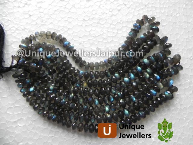 Labradorite Faceted Roundelle Beads