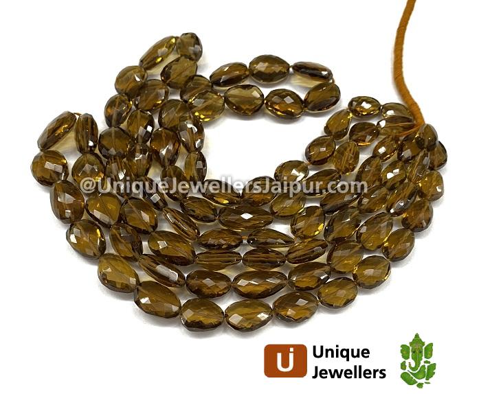 Cognac Quartz Faceted Nugget Beads