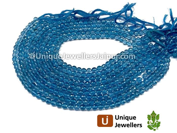 Swiss Blue Topaz Faceted Round Beads