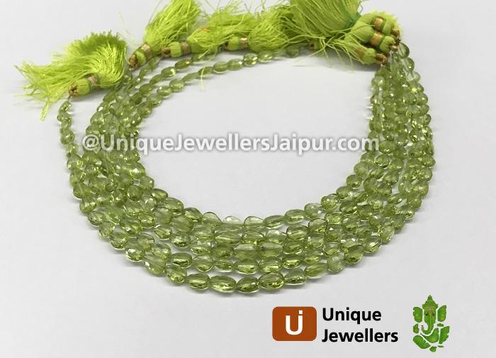 Peridot Faceted Pear Beads