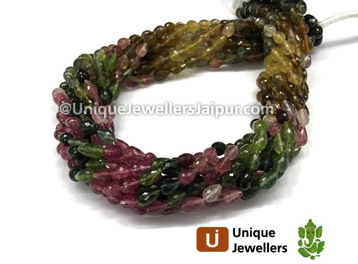 Tourmaline Far Faceted Drop Beads