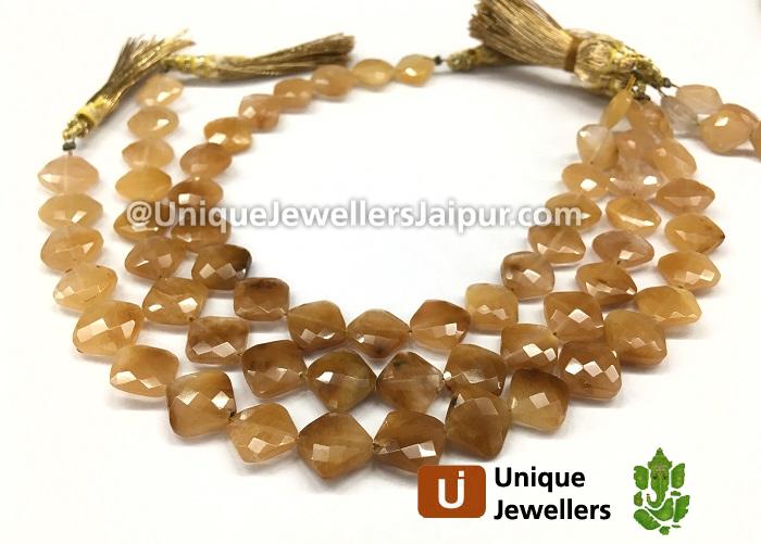Camel Rutail Faceted Kite Beads