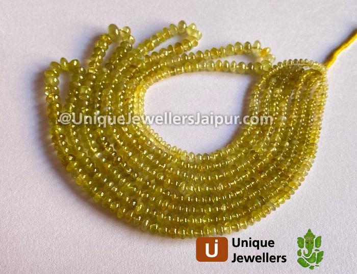 Chrysoberyl Smooth Roundelle Beads