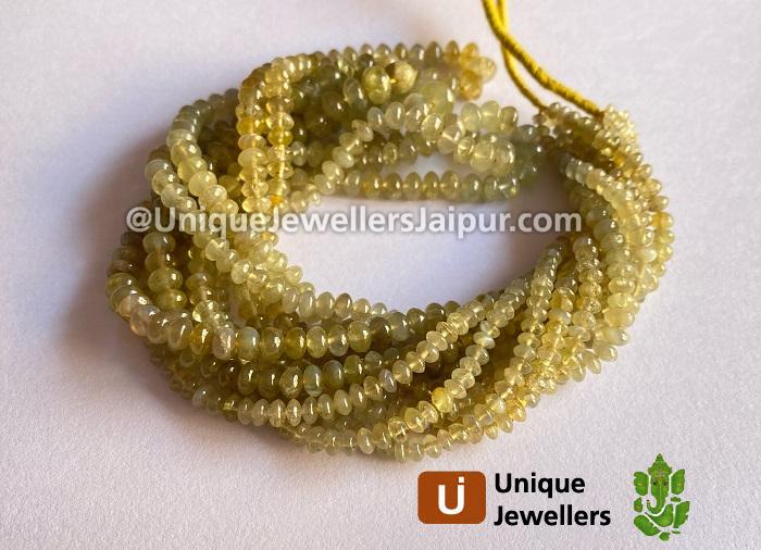 Chrysoberyl Smooth Roundelle Beads