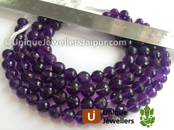 Amethyst Far Faceted Round Beads