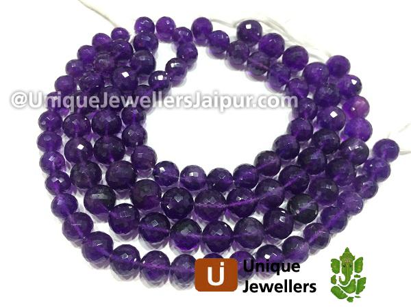 Amethyst Far Faceted Round Beads