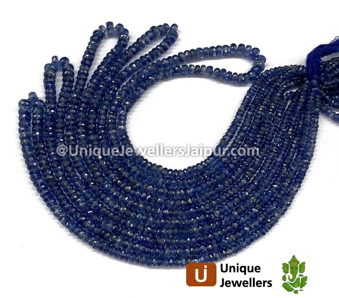 Kyanite Faceted Roundelle Beads