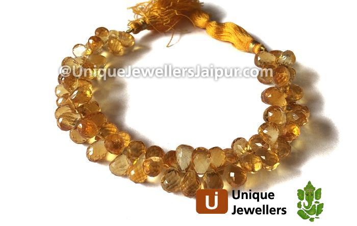 Citrine Far Faceted Drop Beads