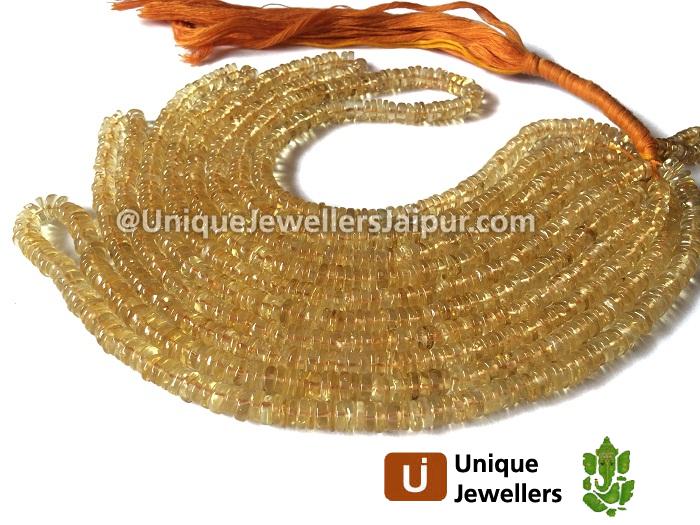 Citrine Smooth Tyre Beads