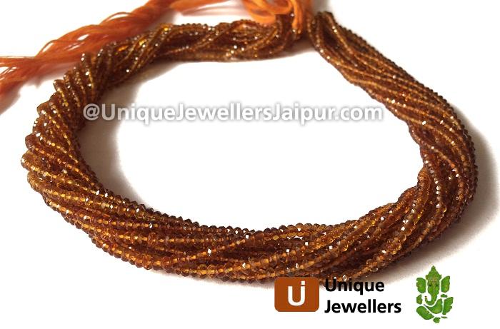 Madeira Citrine Faceted Roundelle Beads