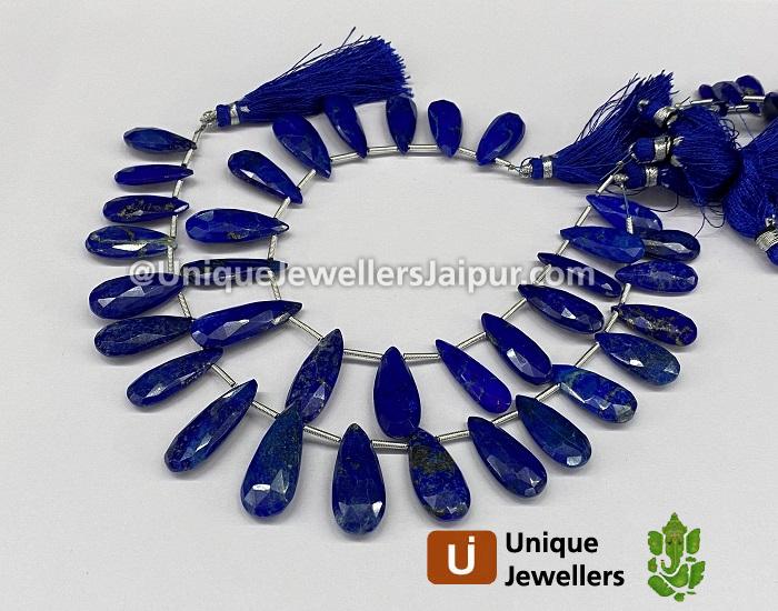 Lapis Faceted Long Pear Beads