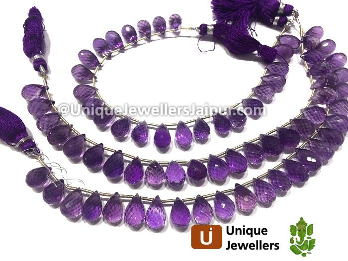 Amethyst Far Faceted Drop Beads