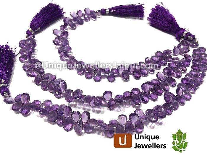 Amethyst Faceted Pear Beads