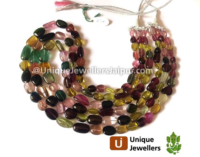 Multi Tourmaline Far Smooth Nugget Beads