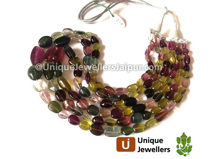 Multi Tourmaline Far Smooth Nugget Beads