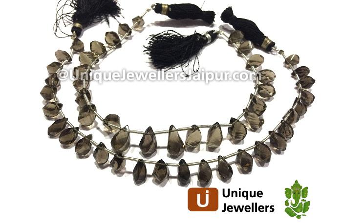 Smokey Twisted Drop Beads