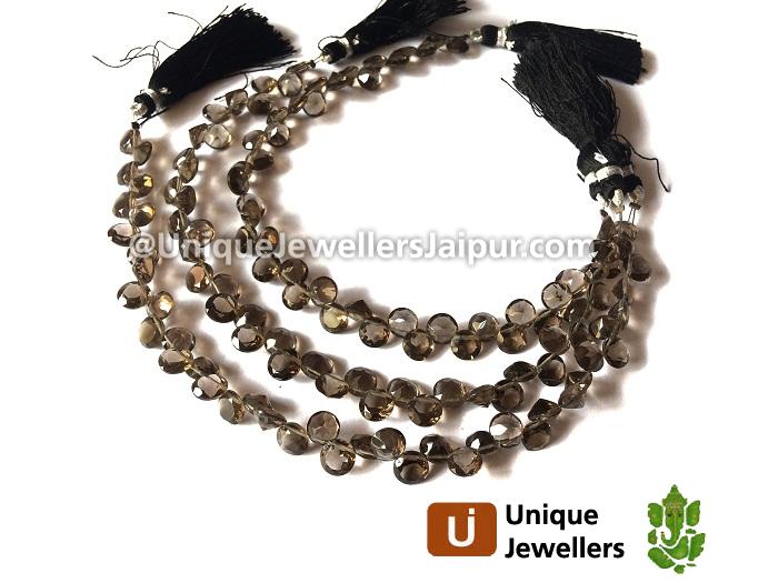 Smokey Cut Round Beads