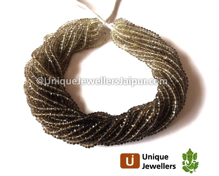 Smokey Shaded Step Cut Faceted Roundelle Beads