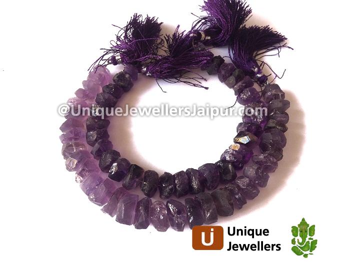 Amethyst Hammered Roundelle Beads