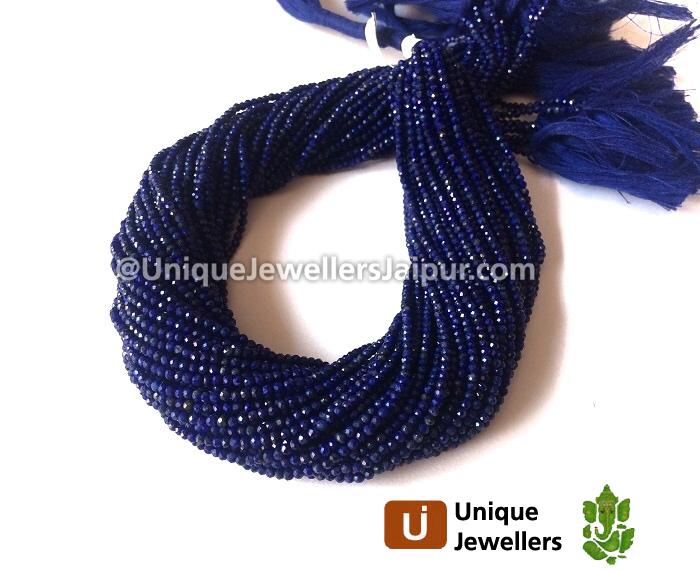 Lapis Micro Cut Round Beads