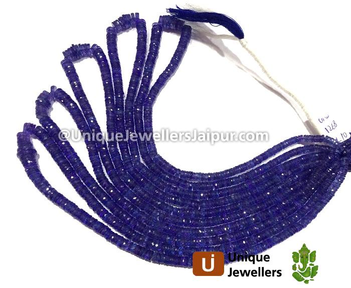 Tanzanite Faceted Tyre Beads